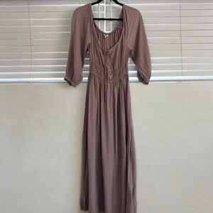 Madewell Long Sleeve Mauve Dress